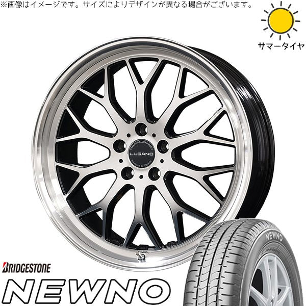 ブリヂストン ニューノ 225/50R18 ＋ ヴェネルディ ルガーノ ミラーカット/ブラックメタリック 18インチ 7.5J +40 5H114.3P サマー・ホイール4本セット。1枚目。