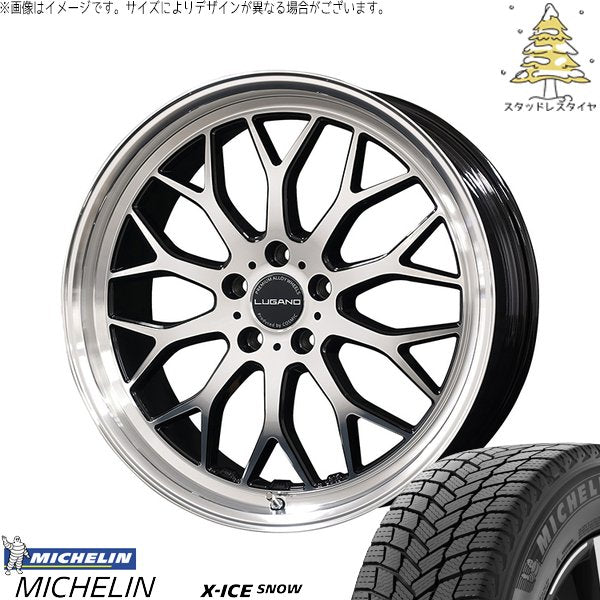 ミシュラン エックスアイス スノー 235/45R19 ＋ ヴェネルディ ルガーノ ミラーカット/ブラックメタリック 19インチ 8J +38 5H114.3P スタッドレス・ホイール4本セット。1枚目。