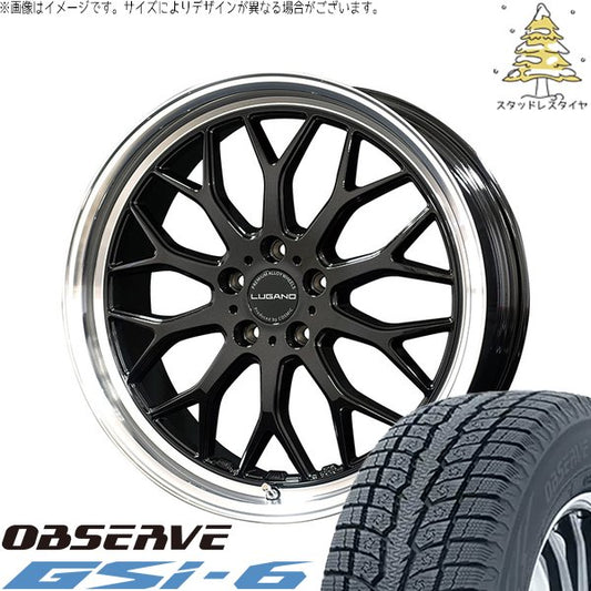 トーヨータイヤ オブザーブ Gsi-6 (OBSERVE Gsi-6) 235/50R20 ＋ ヴェネルディ ルガーノ ブラックメタリック/リムミラーカット 20インチ 8.5J +38 5H114.3P スタッドレス・ホイール4本セット。1枚目。
