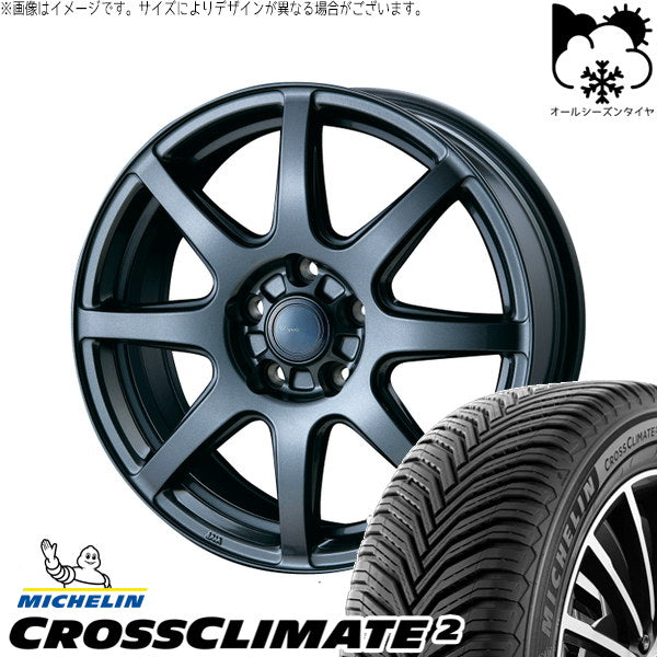 ミシュラン CROSSCLIMATE 2 185/65R15 ＋ AZ sports LX-8 ダークグレーメタリック 15インチ 6.0J +43 5H100P オールシーズン・ホイール4本セット。1枚目。