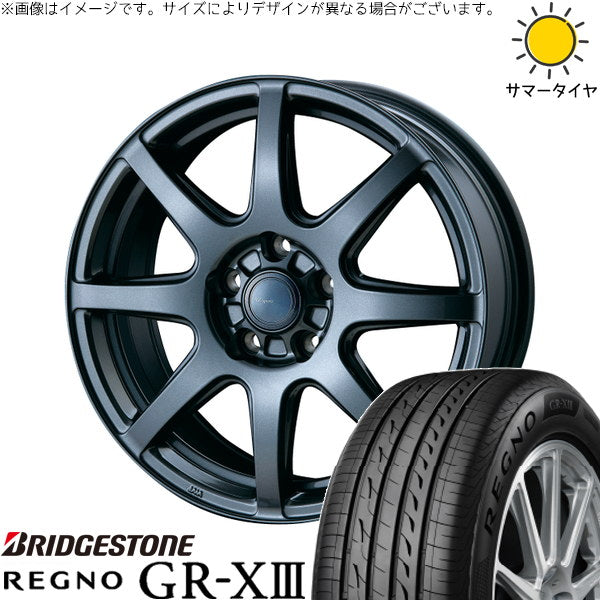 ブリヂストン レグノ GR-X3 195/65R15 ＋ AZ sports LX-8 ダークグレーメタリック 15インチ 6.0J +43 5H100P サマー・ホイール4本セット。1枚目。