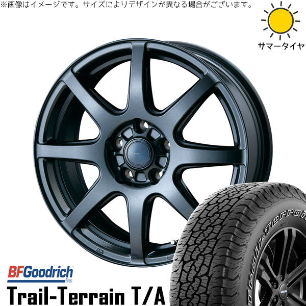 BFグッドリッチ トレイルテレーン T/A 225/55R18 ＋ AZ sports LX-8 ダークグレーメタリック 18インチ 7.5J +38 5H114.3P サマー・ホイール4本セット。1枚目。