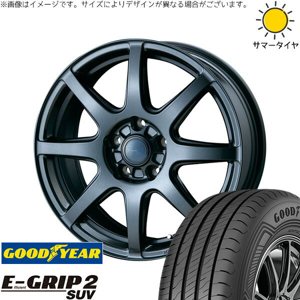 グッドイヤー エフィシェントグリップ2 SUV 225/60R18 ＋ AZ sports LX-8 ダークグレーメタリック 18インチ 7.5J +38 5H114.3P サマー・ホイール4本セット。1枚目。