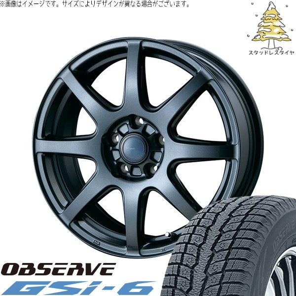 トーヨータイヤ オブザーブ Gsi-6 235/60R18 ＋ AZ sports LX-8 ダークグレーメタリック 18インチ 7.5J +38 5H114.3P スタッドレス・ホイール4本セット。1枚目。