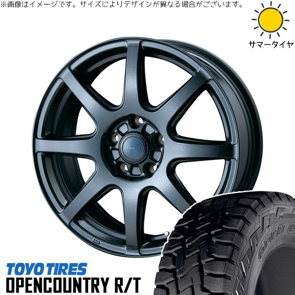 トーヨータイヤ オープンカントリー R/T 225/55R18 ＋ AZ sports LX-8 ダークグレーメタリック 18インチ 7.5J +48 5H114.3P サマー・ホイール4本セット。1枚目。