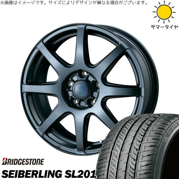 ブリヂストン SEBERLING SL201 215/60R17 ＋ AZ sports LX-8 ダークグレーメタリック 17インチ 7.0J +38 5H114.3P サマー・ホイール4本セット。1枚目。