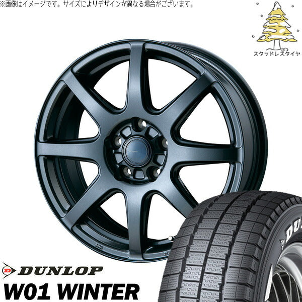ダンロップ W01 WINTER 215/65R16 ＋ AZ sports LX-8 ダークグレーメタリック 16インチ 6.5J +53 5H114.3P スタッドレス・ホイール4本セット。1枚目。