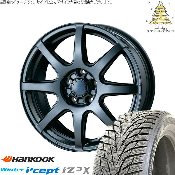 ハンコック ウィンターアイセプト IZ3X W636A 225/60R18 ＋ AZ sports LX-8 ダークグレーメタリック 18インチ 7.5J +53 5H114.3P スタッドレス・ホイール4本セット。1枚目。