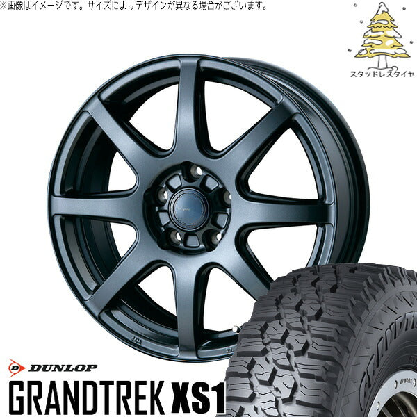 ダンロップ グラントレック XS1 215/70R16 ＋ AZ sports LX-8 ダークグレーメタリック 16インチ 6.5J +48 5H114.3P スタッドレス・ホイール4本セット。1枚目。