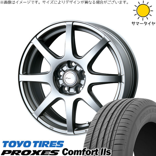 トーヨータイヤ プロクセス コンフォート2S 185/65R15 ＋ AZ sports LX-8 クロームシルバー 15インチ 6.0J +43 5H100P サマー・ホイール4本セット。1枚目。