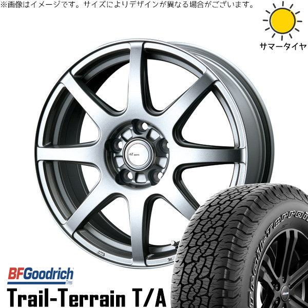 BFグッドリッチ トレイルテレーン T/A 235/55R18 ＋ AZ sports LX-8 クロームシルバー 18インチ 7.5J +38 5H114.3P サマー・ホイール4本セット。1枚目。