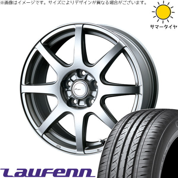 ラウフェン Gフィット AS01 LH42 205/60R16 ＋ AZ sports LX-8 クロームシルバー 16インチ 6.5J +53 5H114.3P サマー・ホイール4本セット。1枚目。