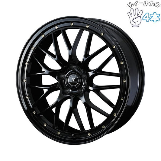 18インチ アルミホイール 5穴114.3 | ウェッズ ノヴァリス アセット M1 ブラック/ゴールドピアス 7.5J 4本
