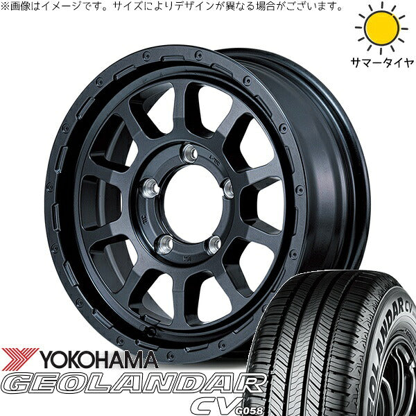 ヨコハマタイヤ ジオランダーCV G058 225/70R16 ＋ ナイトロパワー M10 パーシング バレルブラック 16インチ 5.5J +20 5H139.7P サマー・ホイール4本セット。1枚目。