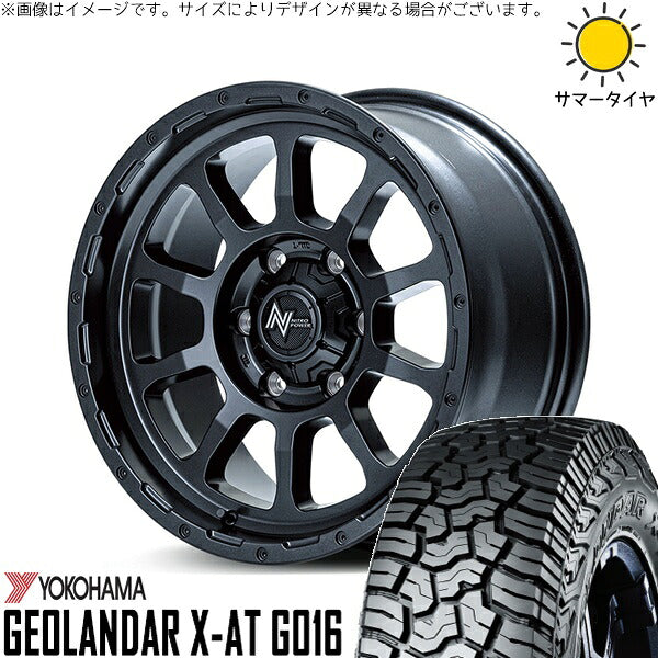 ヨコハマタイヤ ジオランダー X-AT G016 215/70R16 ＋ ナイトロパワー M10 パーシング バレルブラック 16インチ 7J +40 5H114.3P サマー・ホイール4本セット。1枚目。
