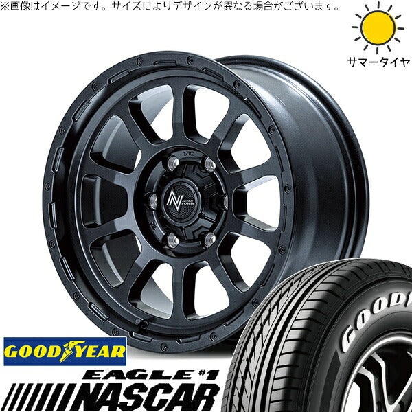 グッドイヤー イーグル ナスカー 215/65R16 ＋ ナイトロパワー M10 パーシング バレルブラック 16インチ 6.5J +38 6H139.7P サマー・ホイール4本セット。1枚目。