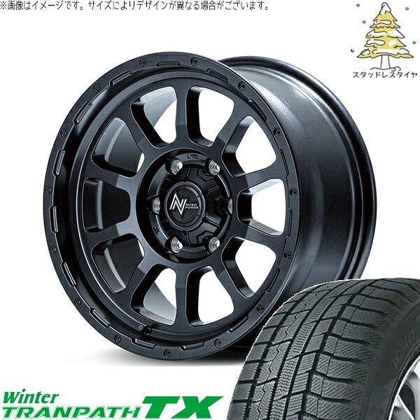 トーヨータイヤ ウィンタートランパス TX (WinterTRANPATH TX) 215/65R16 ＋ ナイトロパワー M10 パーシング バレルブラック 16インチ 7.0J +40 5H114.3P スタッドレス・ホイール4本セット。1枚目。