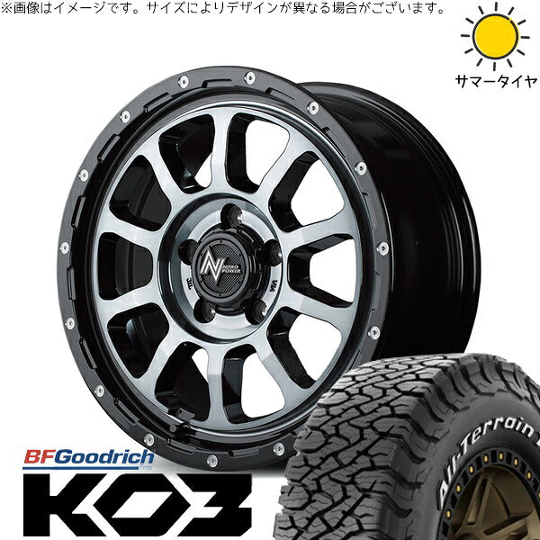 BFグッドリッチ オールテレーン T/A Ko3 (All-Terrain T/A Ko3) 225/75R16 ＋ ナイトロパワー M10 パーシング ブラック/DCマシニング/ブラッククリア 16インチ 7J +40 5H114.3P オールシーズン・ホイール4本セット。1枚目。