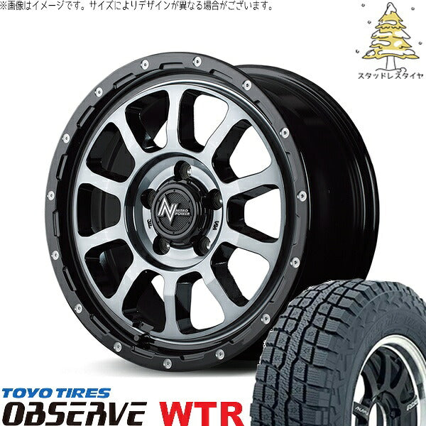 トーヨータイヤ オブザーブ W/T-R (OBSERVE WTR) 215/65R16 ＋ ナイトロパワー M10 パーシング ブラック/マシニング/ブラッククリア 16インチ 6.5J +38 6H139.7P スタッドレス・ホイール4本セット。1枚目。