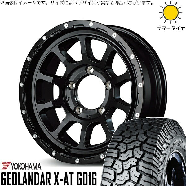 ヨコハマタイヤ ジオランダー X-AT G016 225/75R16 ＋ ナイトロパワー M10 パーシング セミグロスブラック/マシニング 16インチ 6J -5 5H139.7P サマー・ホイール4本セット。1枚目。