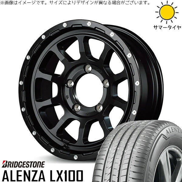 ブリヂストン アレンザ LX100 215/70R16 ＋ ナイトロパワー M10 パーシング セミグロスブラック/マシニング 16インチ 5.5J +20 5H139.7P サマー・ホイール4本セット。1枚目。