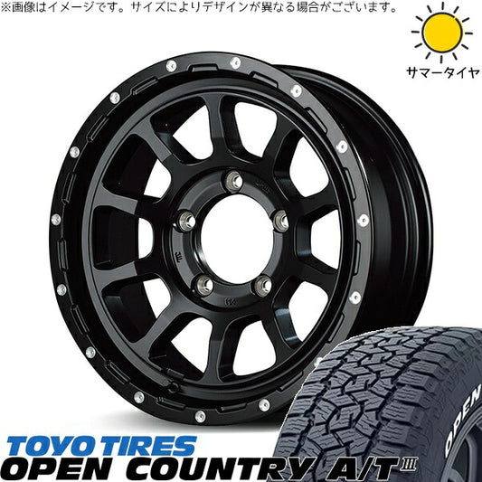 トーヨータイヤ オープンカントリー A/T3 225/70R16 ＋ ナイトロパワー M10 パーシング セミグロスブラック/マシニング 16インチ 5.5J +20 5H139.7P サマー・ホイール4本セット。1枚目。