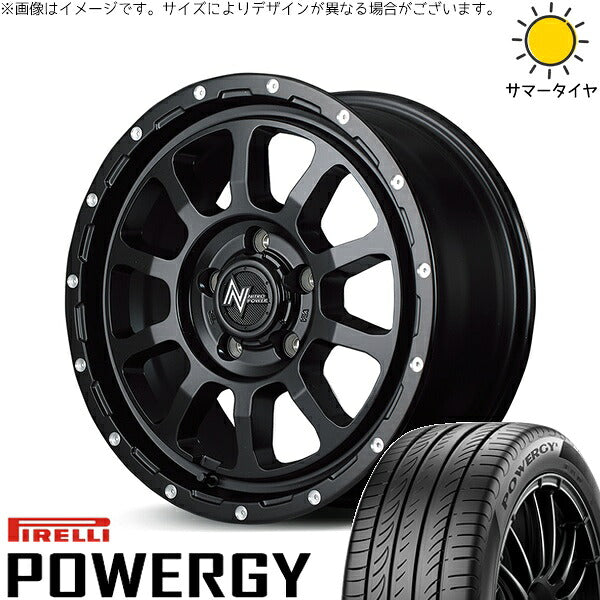 ピレリ パワジー 215/60R16 ＋ ナイトロパワー M10 パーシング セミグロスブラック/マシニング 16インチ 7J +40 5H114.3P サマー・ホイール4本セット。1枚目。