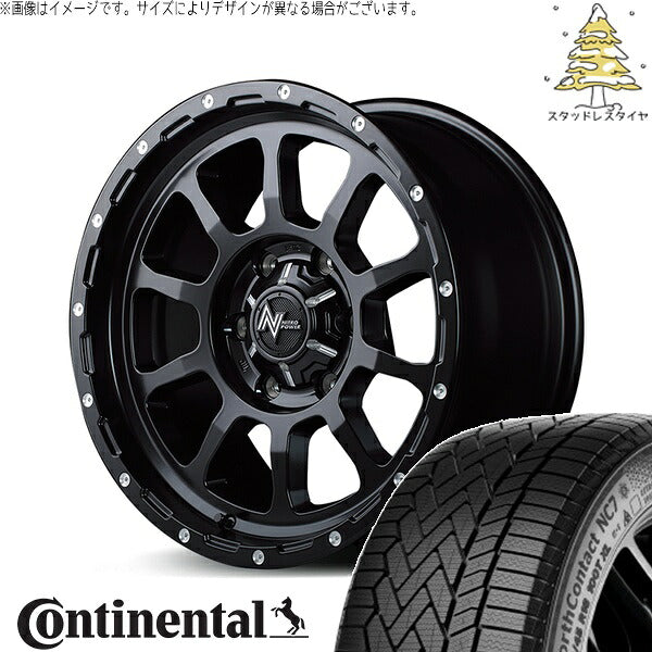 コンチネンタル ノースコンタクト NC7 265/65R17 ＋ ナイトロパワー M10 パーシング セミグロスブラック/マシニング 17インチ 8J +20 6H139.7P スタッドレス・ホイール4本セット。1枚目。