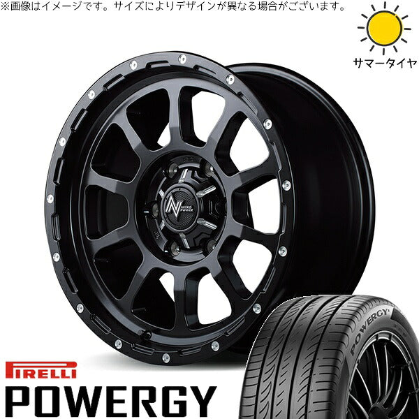 ピレリ パワジー 215/65R16 ＋ ナイトロパワー M10 パーシング セミグロスブラック/マシニング 16インチ 6.5J +38 6H139.7P サマー・ホイール4本セット。1枚目。