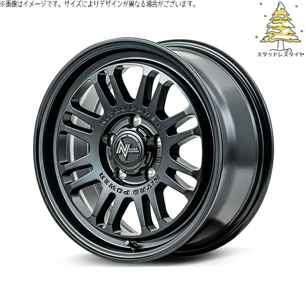 輸入スタッドレスタイヤ（銘柄指定不可） 225/45R17 ＋ ナイトロパワー M16 アサルト セミグロスブラック 17インチ 7.0J +42 5H114.3P ホイール4本セット。1枚目。