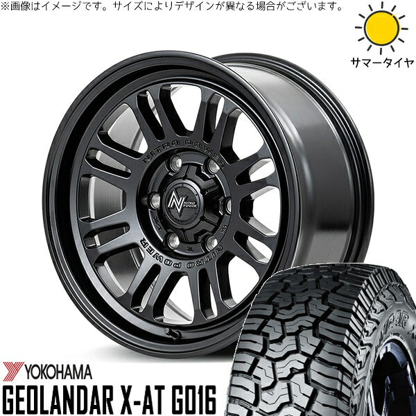 ヨコハマタイヤ ジオランダー X-AT G016 215/65R16 ＋ ナイトロパワー M16 アサルト セミグロスブラック 16インチ 6.5J +38 6H139.7P サマー・ホイール4本セット。1枚目。