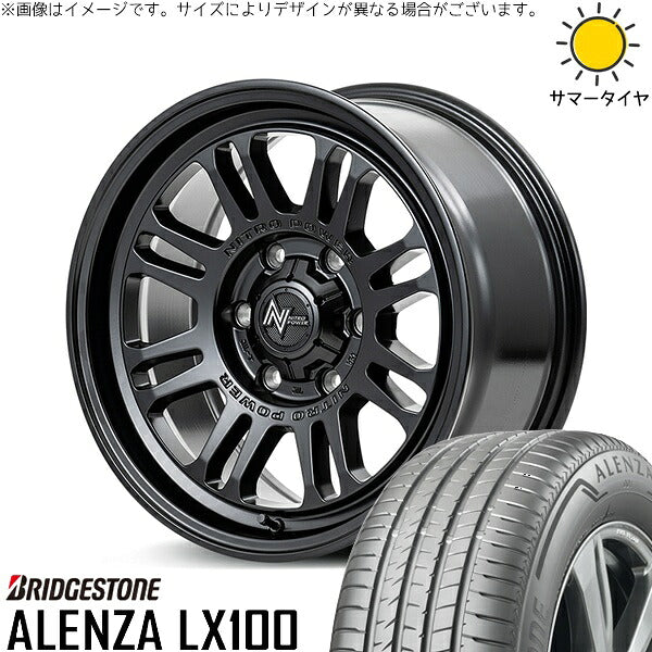 ブリヂストン アレンザ LX100 265/70R17 ＋ ナイトロパワー M16 アサルト セミグロスブラック 17インチ 8J +20 6H139.7P サマー・ホイール4本セット。1枚目。