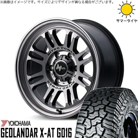 ヨコハマタイヤ ジオランダー X-AT G016 285/70R17 ＋ ナイトロパワー M16 アサルト スティールクリア 17インチ 8J +20 6H139.7P サマー・ホイール4本セット。1枚目。