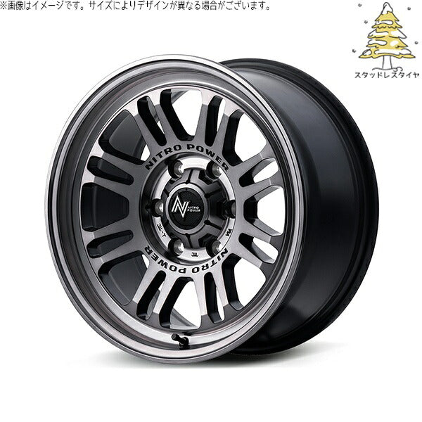 輸入スタッドレスタイヤ（銘柄指定不可） 205/65R16 ＋ ナイトロパワー M16 アサルト スティールクリア 16インチ 7.0J +40 5H114.3P ホイール4本セット。1枚目。