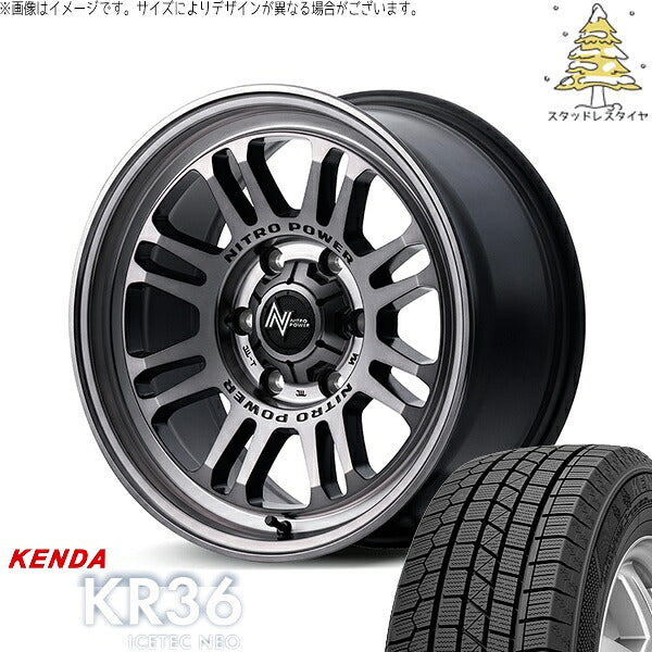 ケンダ アイステックネオ KR36 215/65R16 ＋ ナイトロパワー M16 アサルト スティールクリア 16インチ 7J +40 5H114.3P スタッドレス・ホイール4本セット。1枚目。