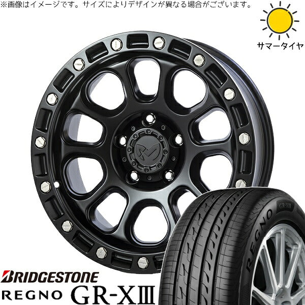 ブリヂストン レグノ GR-X3 RV 225/50R18 ＋ MKW M205 ブラックキャット 18インチ 8J +40 5H114.3P サマー・ホイール4本セット。1枚目。