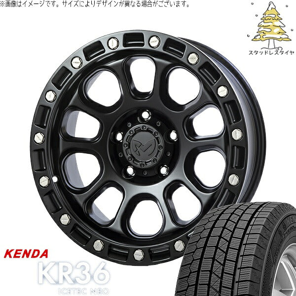 ケンダ アイステックネオ KR36 215/70R16 ＋ MKW M204 ブラックキャット 16インチ 7J +35 5H114.3P スタッドレス・ホイール4本セット。1枚目。