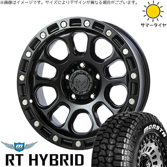 モンスタタイヤ RT ハイブリッド 265/60R18 ＋ MKW M205 ブラックキャット 18インチ 8J +20 6H139.7P サマー・ホイール4本セット。1枚目。