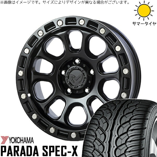 ヨコハマタイヤ パラダ Spec-X PA02 235/60R18 ＋ MKW M205 ブラックキャット 18インチ 8J +40 5H114.3P サマー・ホイール4本セット。1枚目。