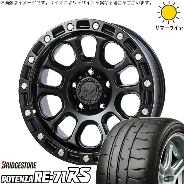 ブリヂストン ポテンザ RE71-RS 225/40R18 ＋ MKW M205 ブラックキャット 18インチ 8J +40 5H114.3P サマー・ホイール4本セット。1枚目。