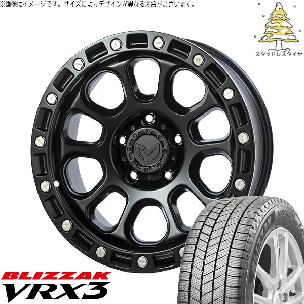 ブリヂストン ブリザック VRX3 205/65R16 ＋ MKW M204 ブラックキャット 16インチ 7J +35 5H114.3P スタッドレス・ホイール4本セット。1枚目。