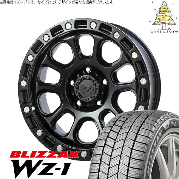 ブリヂストン ブリザック WZ-1 215/70R16 ＋ MKW M204 ブラックキャット 16インチ 7J +35 5H114.3P スタッドレス・ホイール4本セット。1枚目。