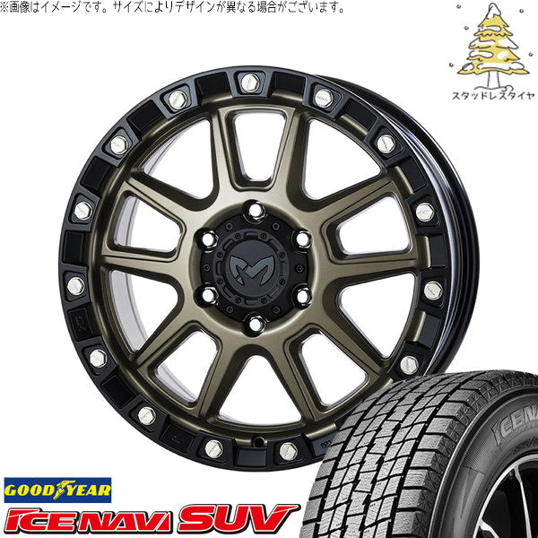 グッドイヤー アイスナビ SUV 285/60R18 ＋ MKW M205 コヨーテブロンズ 18インチ 8J +20 6H139.7P スタッドレス・ホイール4本セット。1枚目。
