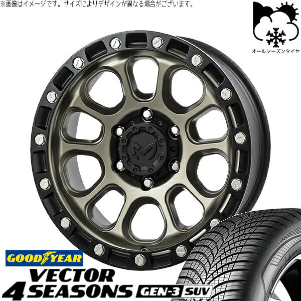 グッドイヤー ベクター4シーズンズ GEN-3 SUV 235/60R18 ＋ MKW M205 コヨーテブロンズ 18インチ 8J +40 5H114.3P オールシーズン・ホイール4本セット。1枚目。