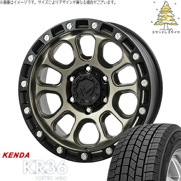 ケンダ アイステックネオ KR36 175/80R16 ＋ MKW M204 コヨーテブロンズ 16インチ 7J +35 5H114.3P スタッドレス・ホイール4本セット。1枚目。