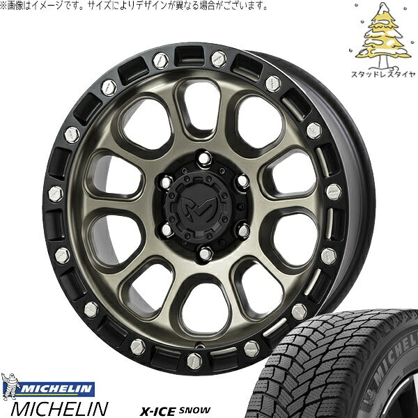 ミシュラン エックスアイス スノー 275/65R18 ＋ MKW M205 コヨーテブロンズ 18インチ 8J +50 6H139.7P スタッドレス・ホイール4本セット。1枚目。