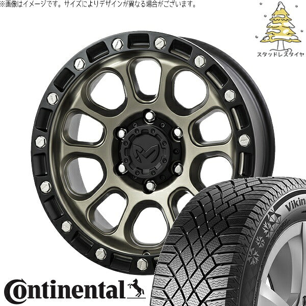 コンチネンタル バイキングコンタクト7 265/70R17 ＋ MKW M204 コヨーテブロンズ 17インチ 8J +20 6H139.7P スタッドレス・ホイール4本セット。1枚目。