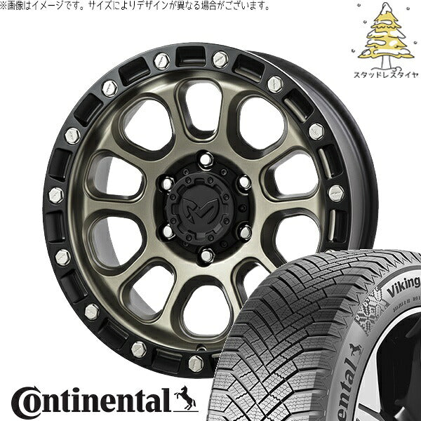 コンチネンタル バイキングコンタクト8 235/55R18 ＋ MKW M205 コヨーテブロンズ 18インチ 8J +40 5H114.3P スタッドレス・ホイール4本セット。1枚目。