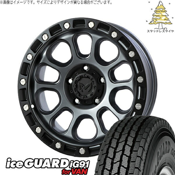 ヨコハマタイヤ アイスガード91 IG91 205/65R16 ＋ MKW M204 ドライグレー 16インチ 7J +35 5H114.3P スタッドレス・ホイール4本セット。1枚目。
