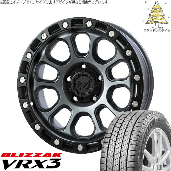 ブリヂストン ブリザック VRX3 205/65R16 ＋ MKW M204 ドライグレー 16インチ 7J +35 5H114.3P スタッドレス・ホイール4本セット。1枚目。
